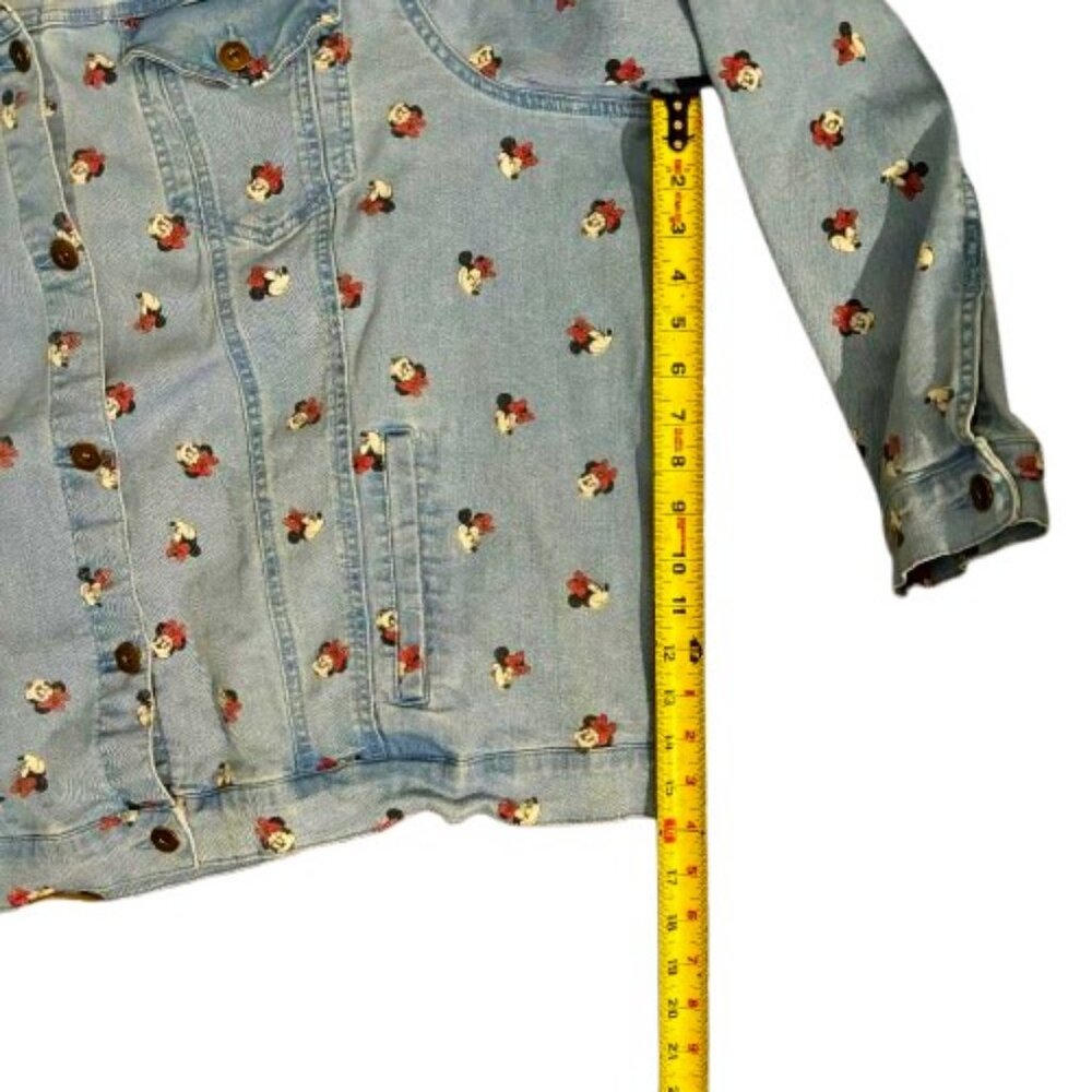 Disney Parks Womans Minnie Mouse Stretch Denim Jean Jacket SZ 2X - Picture 11 of 15